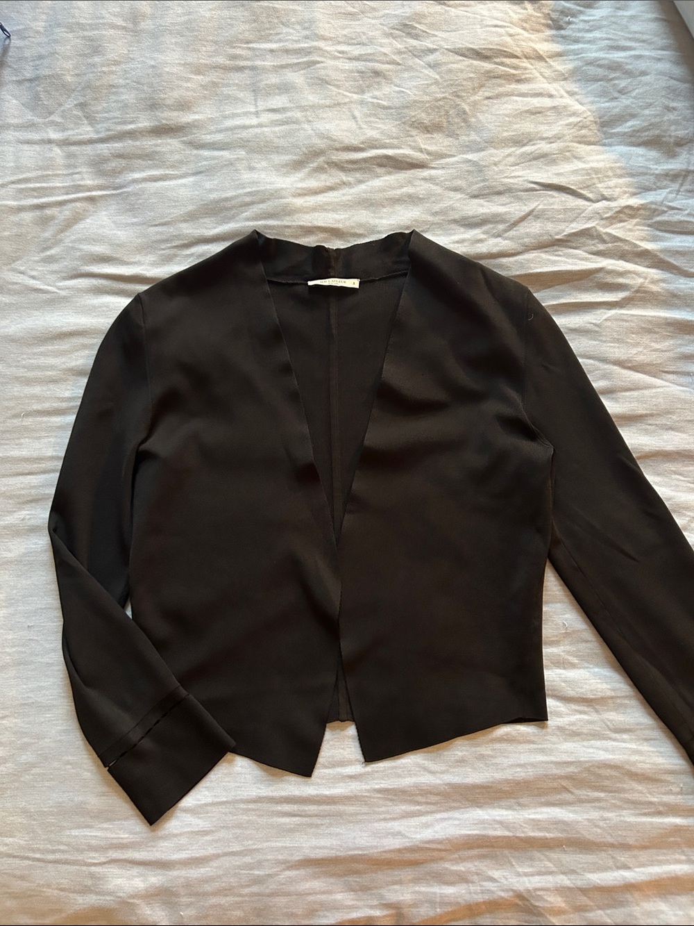 MM Lafleur Black Open-Front Cropped Jardigan